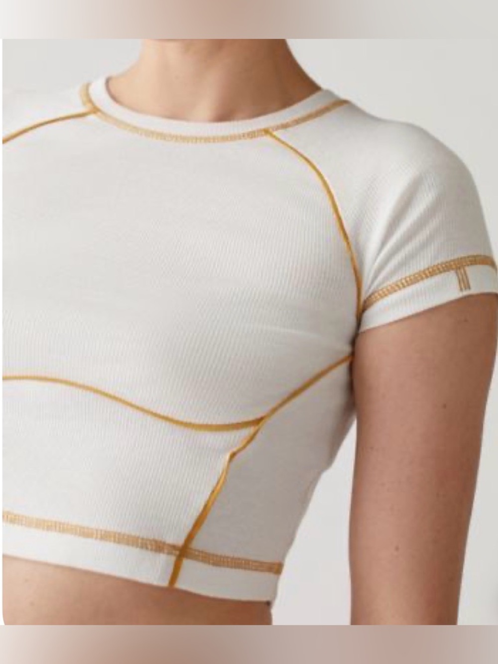 Urban Outfitters BDG Bulldog Seamed Cropped Ribbed Tee size medium